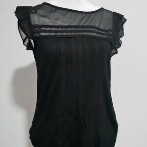 H&M black cotton blouse size S good condition